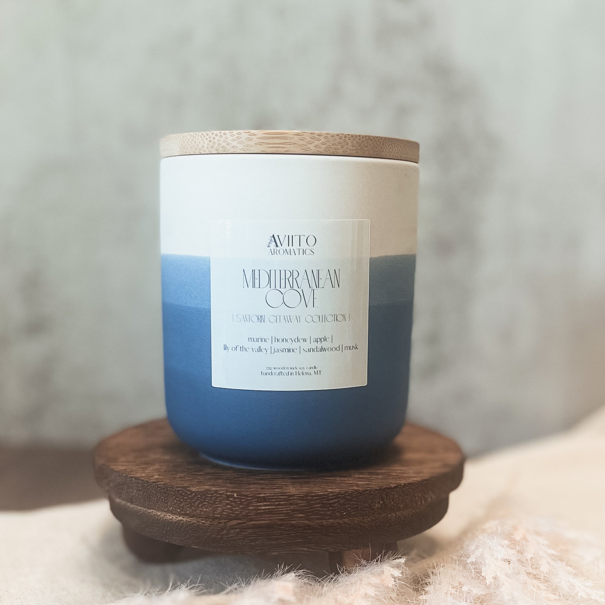 Santorini Getaway Collection - Crackling Wooden Wick Soy Candles