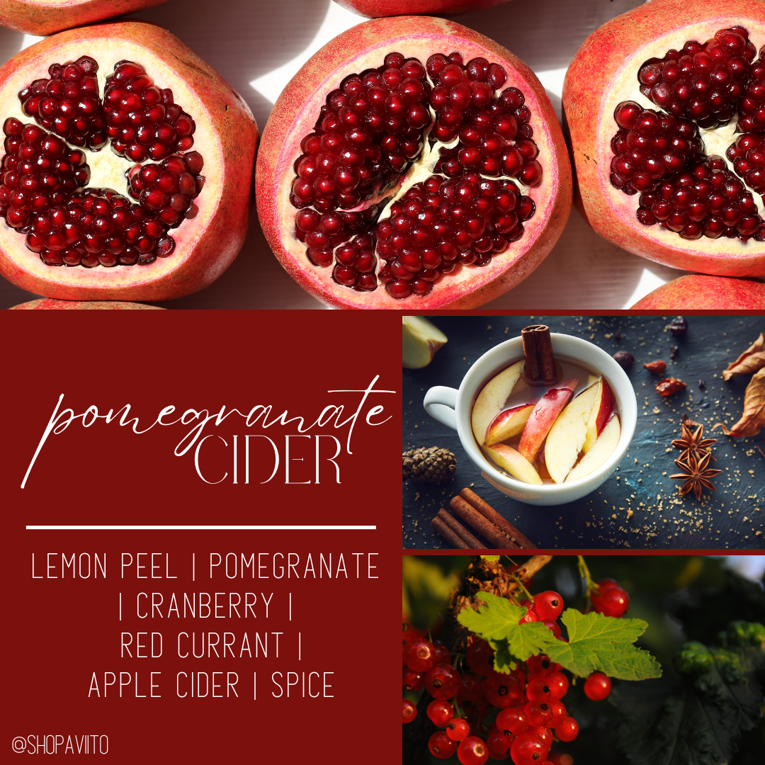 Pomegranate Cider Wooden Wick Soy Candle