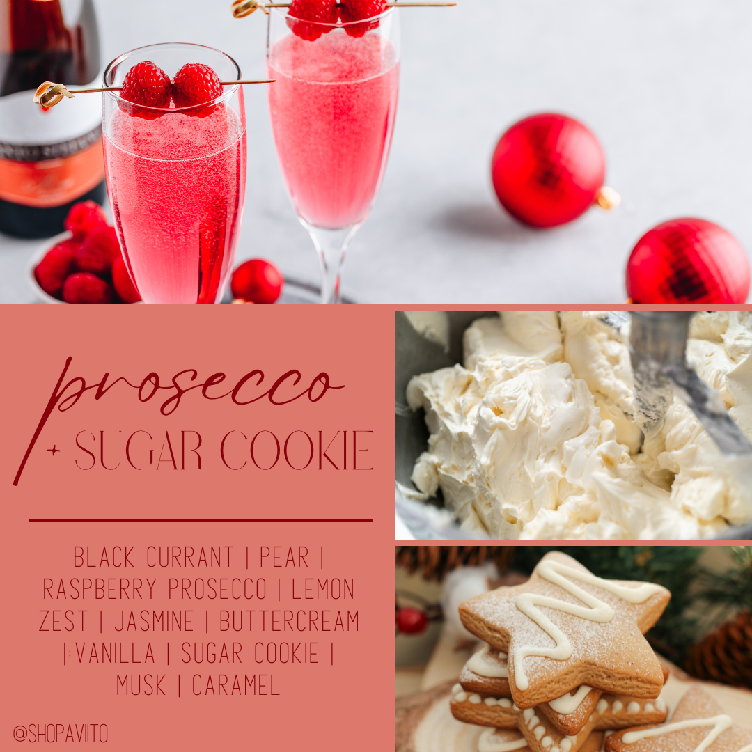 Prosecco + Sugar Cookie - Crackling Wooden Wick Soy Candle